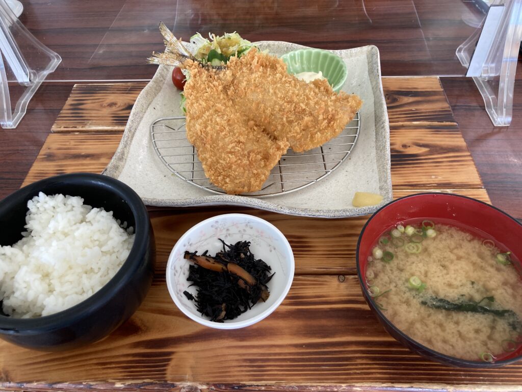 アジフライ定食